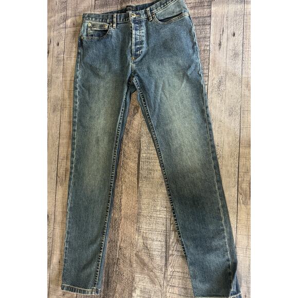 APC Petit New Standard Jeans Women’s Size 31 Medium Wash Blue - Picture 1 of 14
